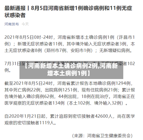 【河南新增本土确诊病例2例,河南新增本土病例1例】-第2张图片