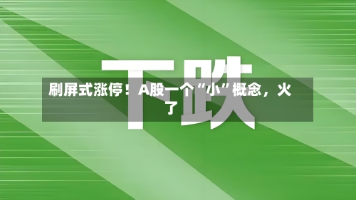 刷屏式涨停！A股一个“小”概念，火了-第2张图片