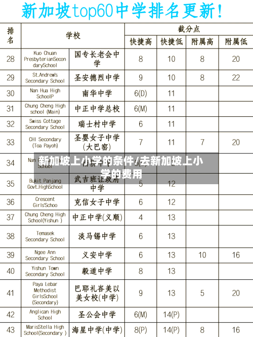 新加坡上小学的条件/去新加坡上小学的费用-第2张图片