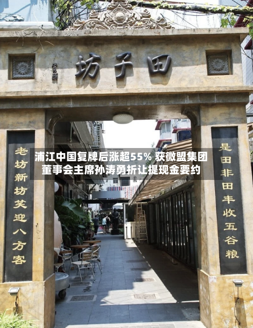 浦江中国复牌后涨超55% 获微盟集团董事会主席孙涛勇折让提现金要约-第1张图片