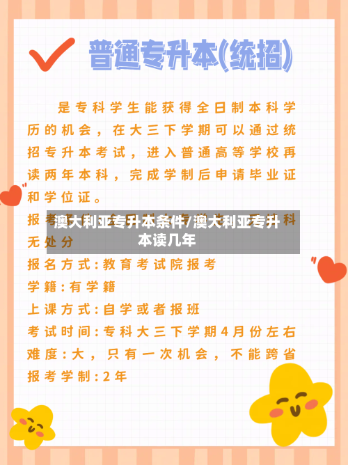 澳大利亚专升本条件/澳大利亚专升本读几年-第3张图片