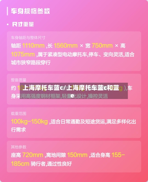 上海摩托车蓝c/上海摩托车蓝c和蓝e-第2张图片