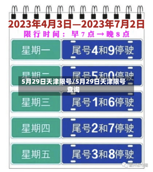 5月29日天津限号/5月29日天津限号查询