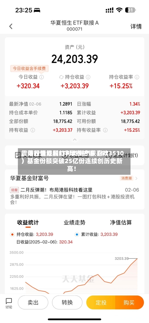 震荡行情港股红利类资产获喜欢，港股通红利ETF华泰柏瑞（513530）基金份额突破25亿份连续创历史新高！
