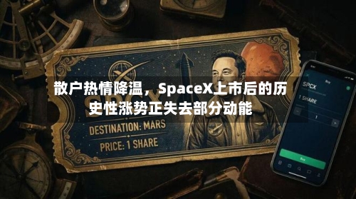 散户热情降温，SpaceX上市后的历史性涨势正失去部分动能-第1张图片