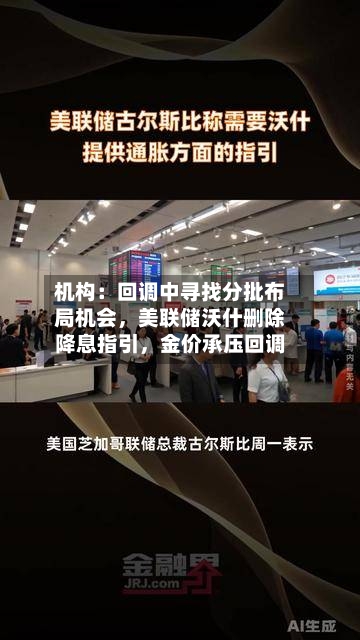 机构：回调中寻找分批布局机会，美联储沃什删除降息指引，金价承压回调-第1张图片