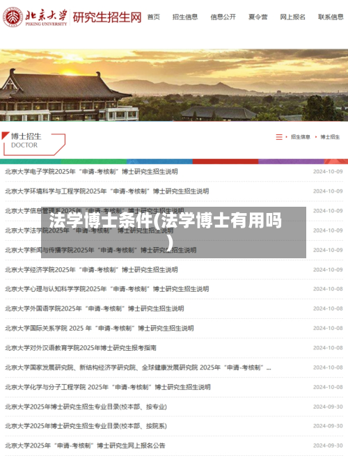 法学博士条件(法学博士有用吗)-第2张图片