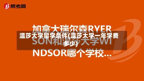 温莎大学留学条件(温莎大学一年学费多少)