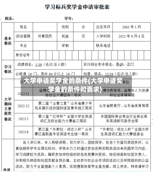 大学申请奖学金的条件(大学申请奖学金的条件和要求)-第2张图片