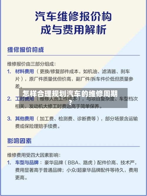 怎样合理规划汽车的维修周期？