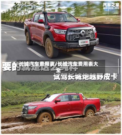 长城汽车费用表/长城汽车费用表大全
