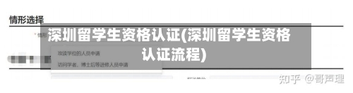 深圳留学生资格认证(深圳留学生资格认证流程)-第2张图片