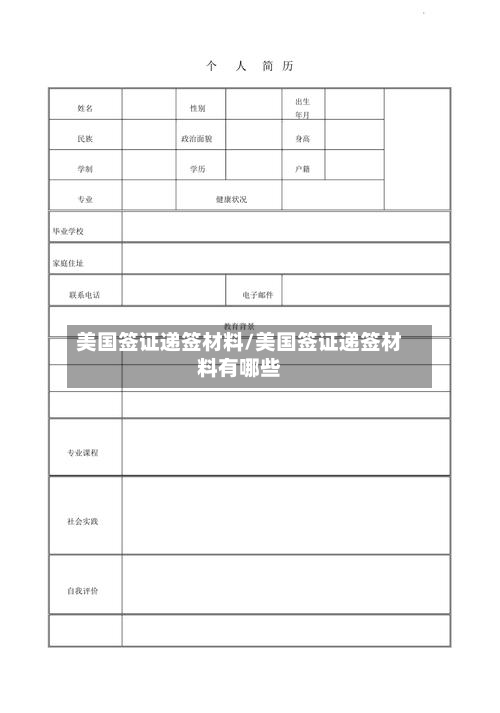 美国签证递签材料/美国签证递签材料有哪些
